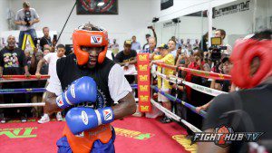 mayweather sparring session