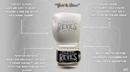 Cleto Reyes Traditional Boxing Gloves (Art Silver & Gold) - Image 7